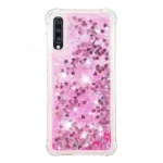 Samsung Galaxy A70 Pink Smart Shockproof Dynamic Liquid Bumper Glitter Stars Case Cover - Image 3