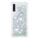 Samsung Galaxy A70 White Smart Shockproof Dynamic Liquid Bumper Glitter Stars Case Cover - Image 3