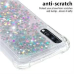 Samsung Galaxy A70 White Smart Shockproof Dynamic Liquid Bumper Glitter Stars Case Cover - Image 4