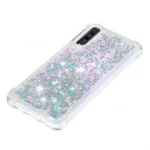 Samsung Galaxy A70 White Smart Shockproof Dynamic Liquid Bumper Glitter Stars Case Cover - Image 5