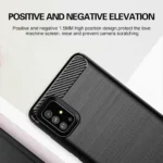 Samsung Galaxy A71 Black Shockproof Heavy Duty Rugged Matte Carbon Fiber Case Cover - Image 5