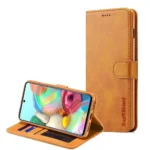Samsung Galaxy A71 Brown  Wallet Leather Flip Stand Magnetic Case Cover