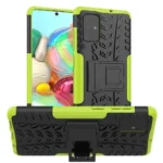 Samsung Galaxy A71 Green Heavy Duty Tough Kickstand Shockproof Rugged Case Cover