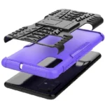 Samsung Galaxy A71 Purple Heavy Duty Tough Kickstand Shockproof Rugged Case Cover - Image 2
