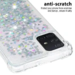Samsung Galaxy A71 White Smart Shockproof Dynamic Liquid Bumper Glitter Stars Case Cover - Image 4