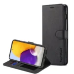 Samsung Galaxy A72 Black Wallet Leather Card Holder Flip Magnetic Case Cover