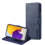 Samsung Galaxy A72 Blue Wallet Leather Card Holder Flip Magnetic Case Cover