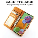 Samsung Galaxy A90 5G Brown Genuine SupRShield Wallet Leather Flip Stand Magnetic Case Cover - Image 2