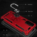 Note 20 Magnetic Ring Case – Red Rugged Shockproof Cover - Image 2