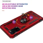 Note 20 Magnetic Ring Case – Red Rugged Shockproof Cover - Image 5