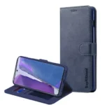 Note 20 Wallet Case – Navy Blue Leather Card Holder Cover