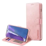 Note 20 Wallet Case – Rose Gold Leather Card Holder Cover