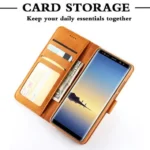 Samsung Galaxy Note 8 SupRShield Wallet Leather Card Holder Flip Protective Shockproof Magnetic Case Cover – Black - Image 2