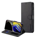 amsung Galaxy Note 9 SupRShield Wallet Leather Card Holder Flip Protective Shockproof Magnetic Case Cover – Black