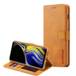 Samsung Galaxy Note 9 SupRShield Wallet Leather Card Holder Flip Protective Shockproof Case Cover – Brown