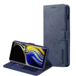 Samsung Galaxy Note 9 SupRShield Wallet Leather Card Holder Flip Protective Shockproof Magnetic Case Cover – Navy Blue