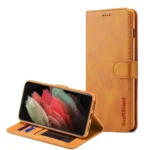 Samsung Galaxy S22 Ultra Leather Wallet Case – Brown