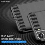 Samsung Galaxy S22 Plus Carbon Fiber Rugged Case – Black - Image 3