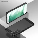 Samsung Galaxy S22 Plus Carbon Fiber Rugged Case – Black - Image 4