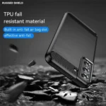 Samsung Galaxy S23 Shockproof Rugged Matte Carbon Fiber Case - Black - Image 4