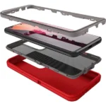 Samsung Galaxy S22 Ultra Defender Rugged Case – Red - Image 2