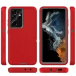 Samsung Galaxy S22 Ultra Defender Rugged Case – Red - Image 5