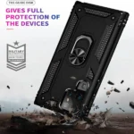 Samsung Galaxy S22 Ultra Magnetic Ring Rugged Case – Black - Image 2