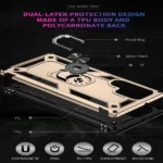 Samsung Galaxy S22 Ultra Magnetic Ring Rugged Case – Rose Gold - Image 3