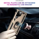 Samsung Galaxy S22 Ultra Magnetic Ring Rugged Case – Rose Gold - Image 5