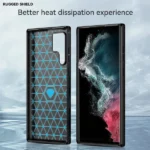 Samsung Galaxy S22 Ultra Carbon Fiber Rugged Case – Black - Image 3