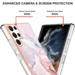 Samsung Galaxy S23 Marble Rose Gold Slim Case - Image 4