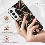 Samsung Galaxy S23 Marble Black Slim Case - Image 4
