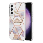 Samsung Galaxy S23 Marble Pink Crown Case
