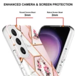 Samsung Galaxy S23 Plus Marble Pink Flower Case - Image 2