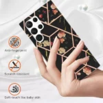 Samsung Galaxy S22 Ultra Black Marble Slim Case - Image 3