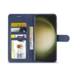 Samsung Galaxy S23 Ultra Leather Wallet Case – Navy Blue - Image 2