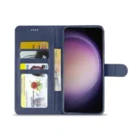 Samsung Galaxy S23 Plus Leather Wallet Case – Navy Blue - Image 3