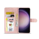 Samsung Galaxy S23 Plus Leather Wallet Case – Rose Gold - Image 3