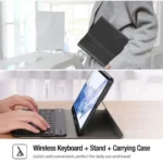 Samsung Galaxy Tab S8 11″ Detachable Bluetooth Keyboard Leather Folio Case - Image 3