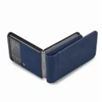 Samsung Galaxy Z Flip 3 Forwenw Wallet Leather Card Holder Case Blue - Image 3