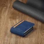 Samsung Galaxy Z Flip 3 Forwenw Wallet Leather Card Holder Case Blue - Image 5