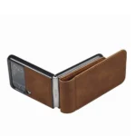 Samsung Galaxy Z Flip 3 Forwenw Wallet Leather Card Holder Case Brown - Image 4