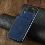 Samsung Galaxy Z Flip 4 Forwenw Wallet Leather Card Holder Case Blue - Image 7