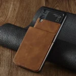 Samsung Galaxy Z Flip 4 Forwenw Wallet Leather Card Holder Case Brown - Image 4