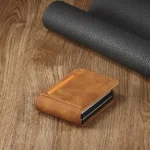 Samsung Galaxy Z Flip 4 Forwenw Wallet Leather Card Holder Case Brown - Image 5