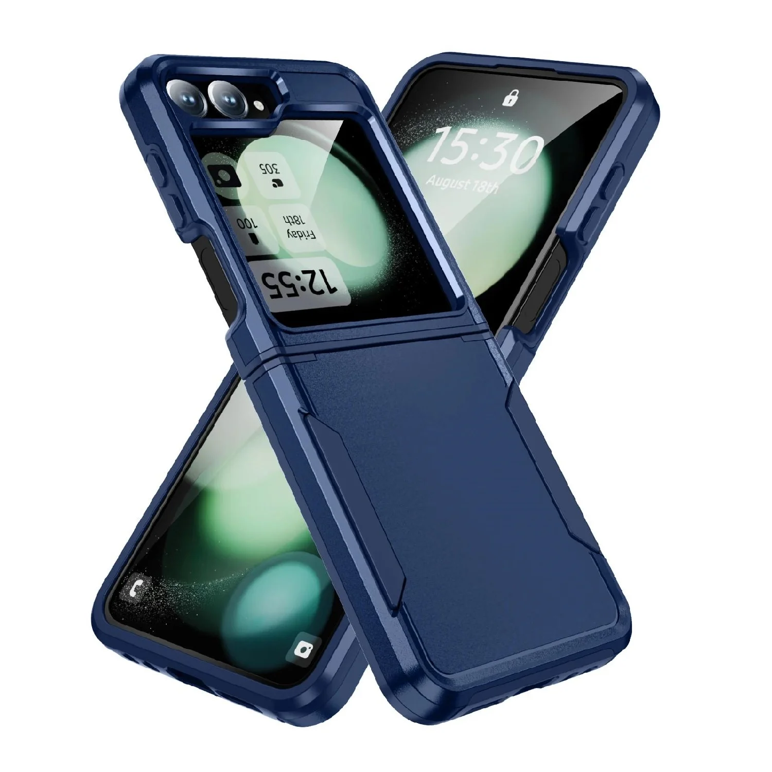 Supershield-Case-For-Samsung-Galaxy-Z-Flip-7-5G-Shockproof-Armor-TPU-Bumper-Hard-Plastic-Phone-Cover-Blue Samsung Galaxy Z Flip 7 5G Blue Shockproof Armor TPU Bumper Case - Image 1