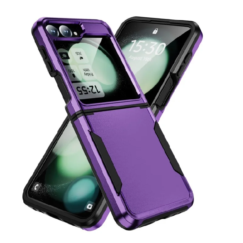 Supershield-Case-For-Samsung-Galaxy-Z-Flip-7-5G-Shockproof-Armor-TPU-Bumper-Hard-Plastic-Phone-Cover-Purple-1 Samsung Galaxy Z Flip 7 5G Purple Shockproof Armor TPU Bumper Case - Image 1