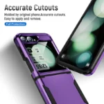 Samsung Galaxy Z Flip 7 5G Pink Shockproof Armor TPU Bumper Case - Image 3