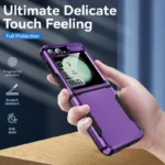 Samsung Galaxy Z Flip 7 5G Purple Shockproof Armor TPU Bumper Case - Image 4