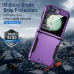 Samsung Galaxy Z Flip 7 5G Purple Shockproof Armor TPU Bumper Case - Image 5